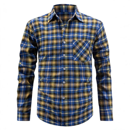 Herren Langarmhemd Karomuster Modern Trendy