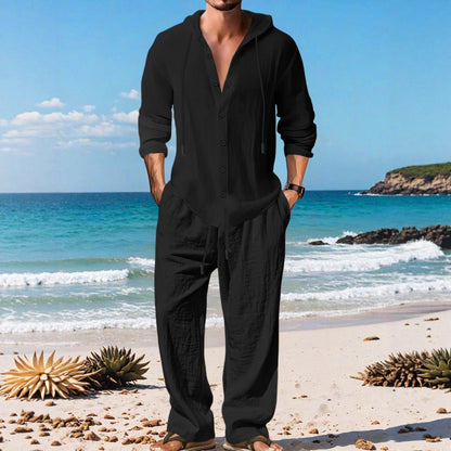 Herren Strickanzug Lässig Modern mit Kordelzug
