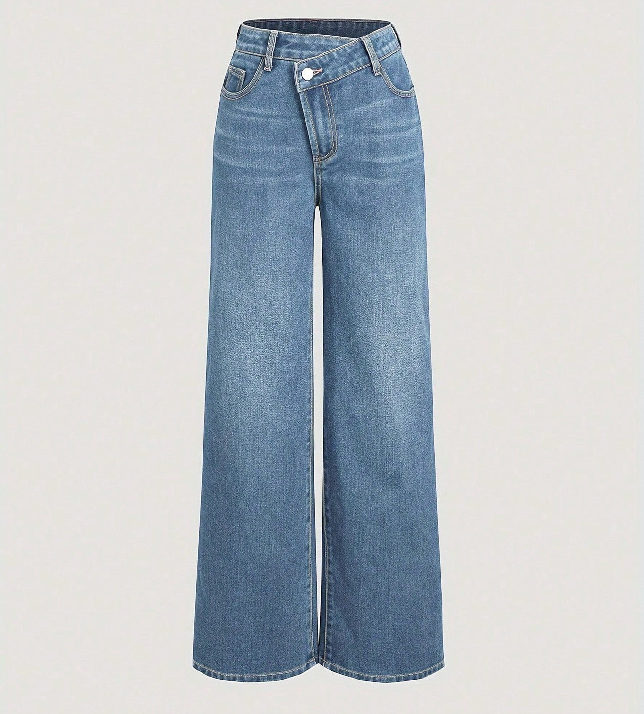 Moderne Wide-Leg Jeans Damen Straight Fit - BerlinGlamour