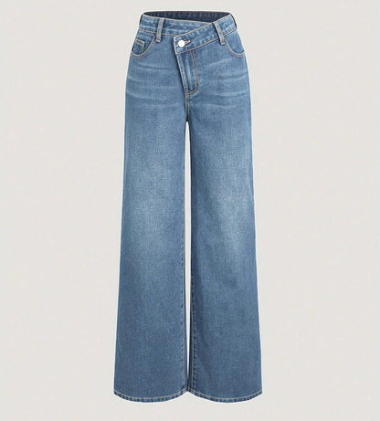 Moderne Wide-Leg Jeans Damen Straight Fit - BerlinGlamour
