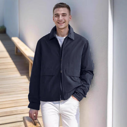 Herren Freizeitjacke Leicht mit Taschen Sportlich Modern - BerlinGlamour