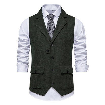Herren Weste Elegant Strukturiert Hahnentritt Muster