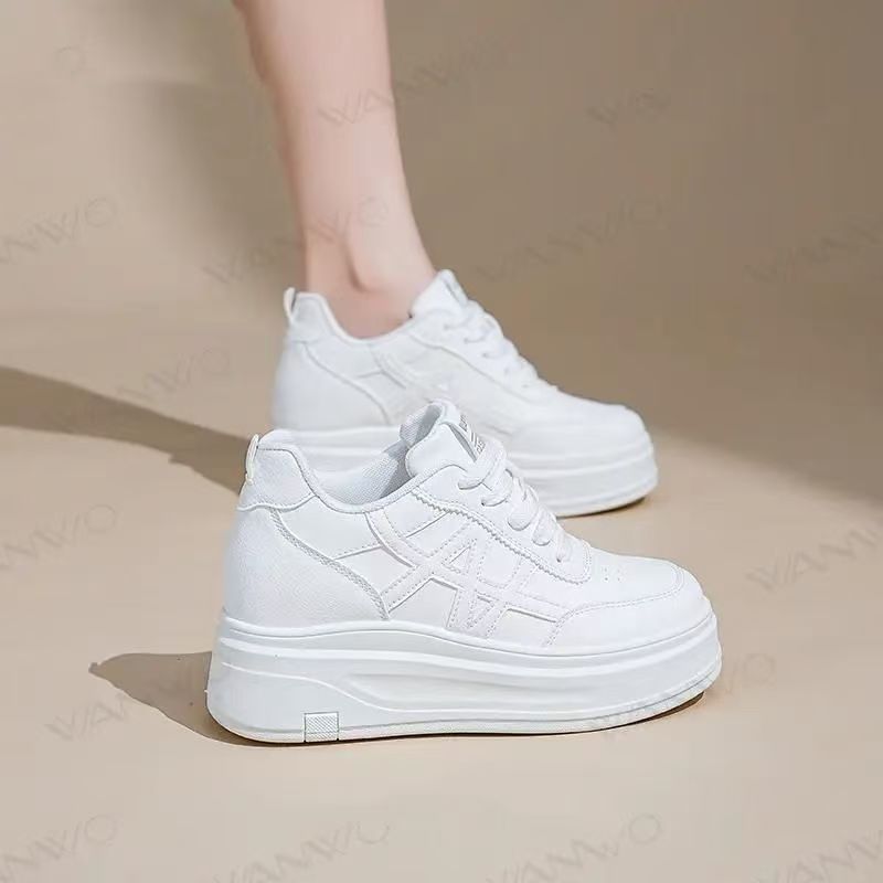 Damen Sneaker Hoch Plattform atmungsaktiv Stoßdämpfer