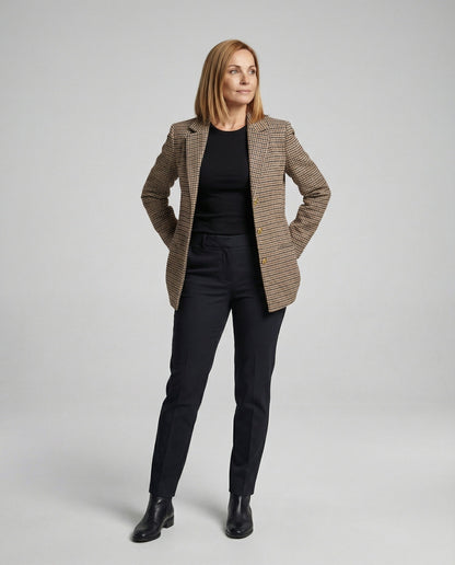 Elegante Damen Blazerjacke Golden Knöpfe Modern