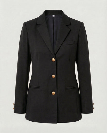 Elegante Damen Blazerjacke Golden Knöpfe Modern