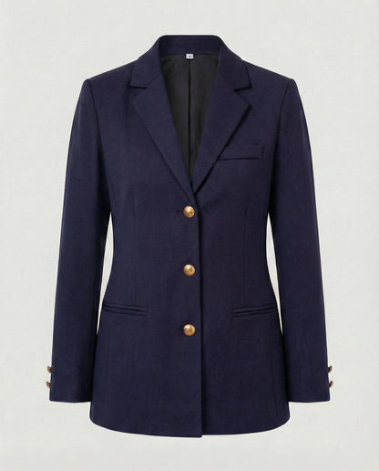 Elegante Damen Blazerjacke Golden Knöpfe Modern - BerlinGlamour