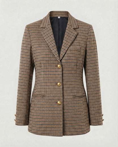 Elegante Damen Blazerjacke Golden Knöpfe Modern
