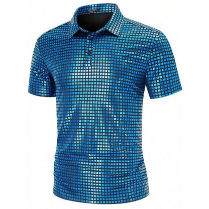 Herren Polo-Shirt Modern Grafik Muster Trendy