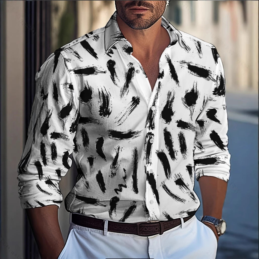 Herren Hemd Modernes Muster Slim Fit Berlin Style