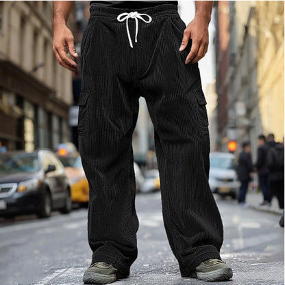 Herren Cargo-Hose Elastisch Bequem Große Taschen