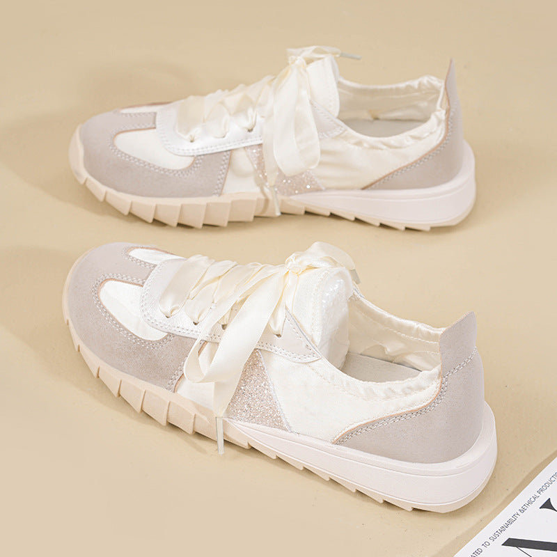 Damen Sneaker Sportschuhe Glänzend Atmungsaktiv