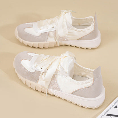 Damen Sneaker Sportschuhe Glänzend Atmungsaktiv
