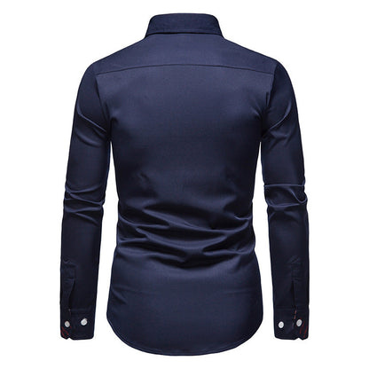 Elegantes Herren Langarmhemd Paisley Muster Modern