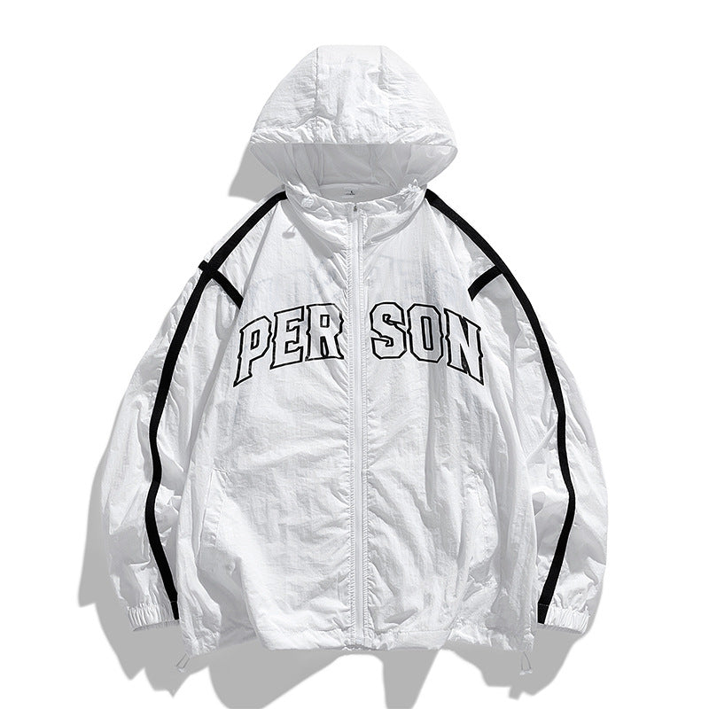 Herren Windbreaker Jacke Sportlich mit Kapuze Verstellbar - BerlinGlamour