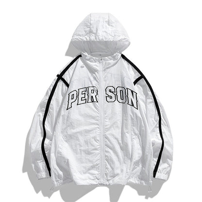 Herren Windbreaker Jacke Sportlich mit Kapuze Verstellbar - BerlinGlamour