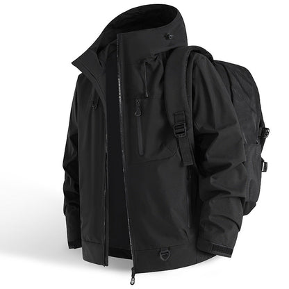 Herren Outdoor-Jacke Wasserdicht Funktionsjacke mit Kapuze