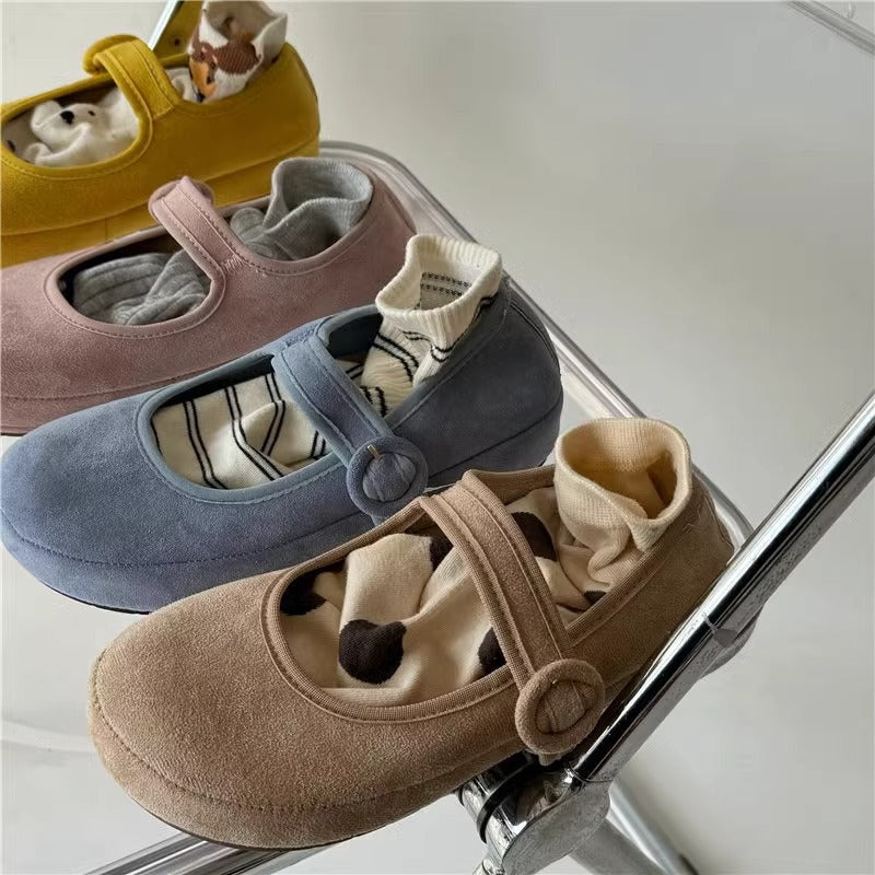 Damen Ballerinas Bequem Weich Riemen Schuhe - BerlinGlamour