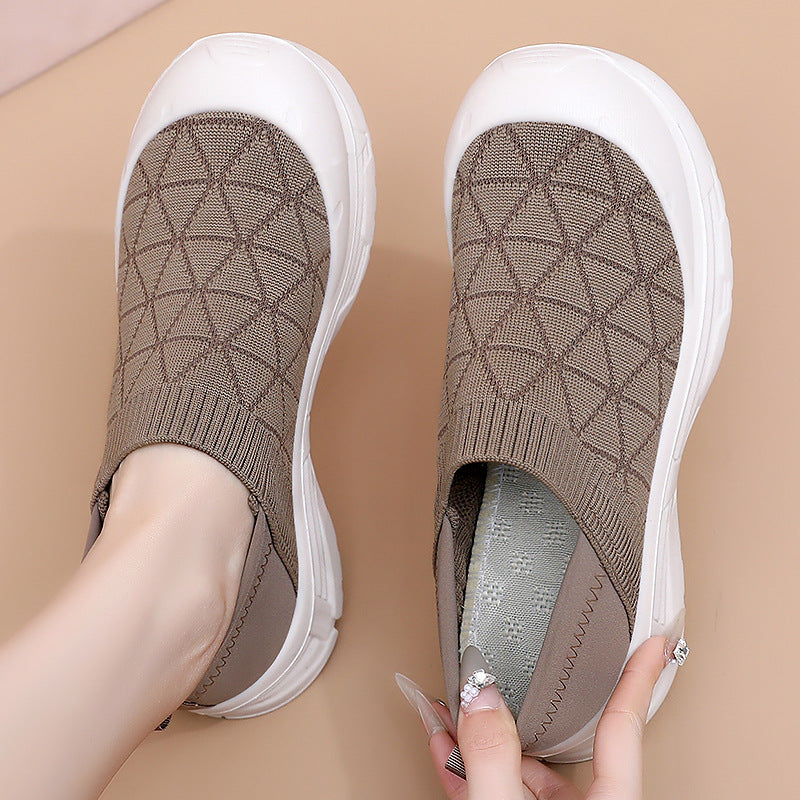 Damen Freizeitschuhe Slip-On Elastisch Rutschfest Comfort