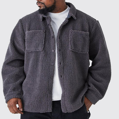 Herren Fleecejacke Warm mit Brusttaschen und Reißverschluss