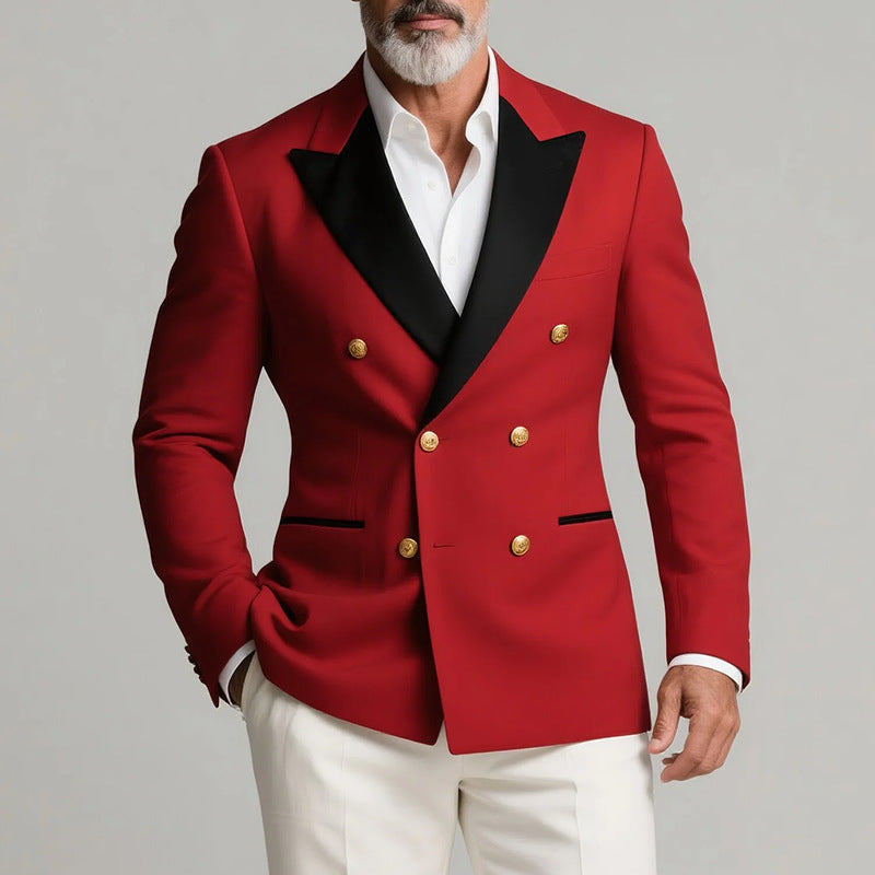 Herren Blazer Zweireiher Elegant Luxus Knöpfe Modern - BerlinGlamour