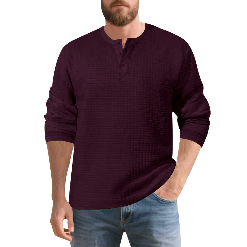 Herren Langarmshirt Modern Strukturiert Berlin Stil