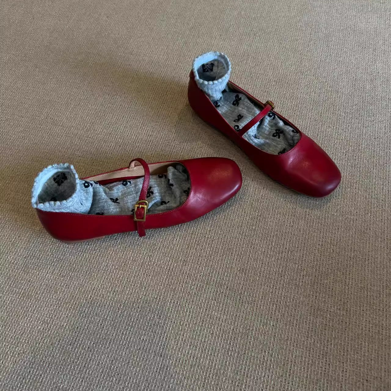 Damen Ballerinas Elegante Mary Jane Schuhe mit Schnalle - BerlinGlamour
