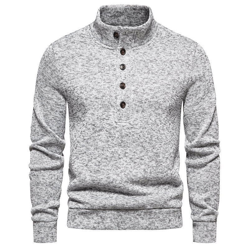 Herren Fleece Pullover Stehkragen mit Taschen Warm