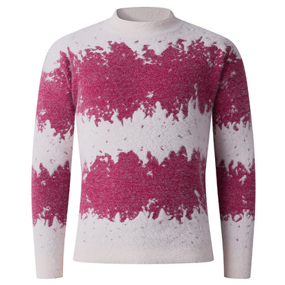 Herren Pullover Strukturfarbe Trendig Modern - BerlinGlamour