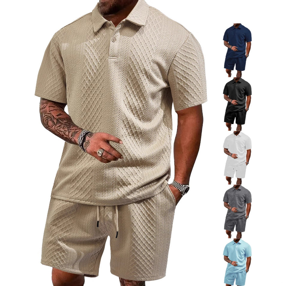 Herren Freizeitanzug Elastisch Modern mit Struktur - BerlinGlamour