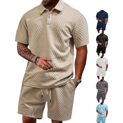 Herren Freizeitanzug Elastisch Modern mit Struktur - BerlinGlamour
