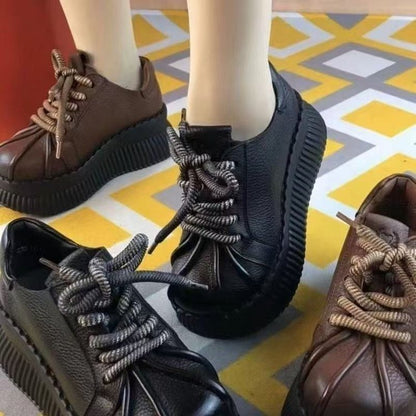 Damen Sneaker Dickes Profil Hochzeitsschuhe Trendy Schnürung