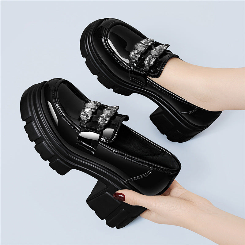 Damen Plateau Schuhe Elegante Zierschnalle Hochzeitsschuhe