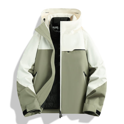 Herren Outdoor-Jacke wasserfest mit Kapuze Isolierung