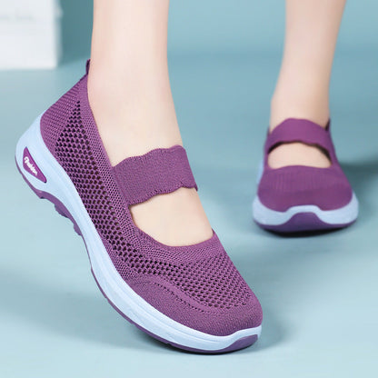 Damen Slipper Atmungsaktiv mit elastischem Riemen Bequem - BerlinGlamour