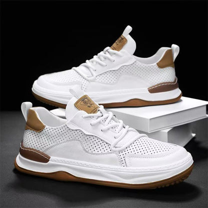 Damen Sport-Sneaker Atmungsaktiv Leder Mesh Laufschuhe