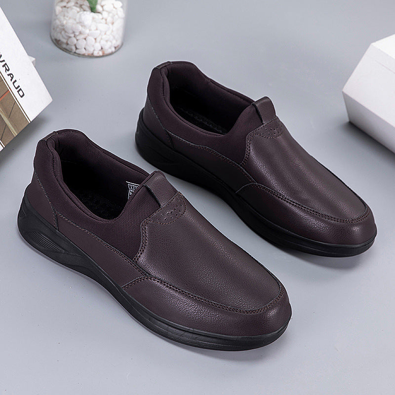 Damen Slip-On Sneaker Bequem Leder Schwarz