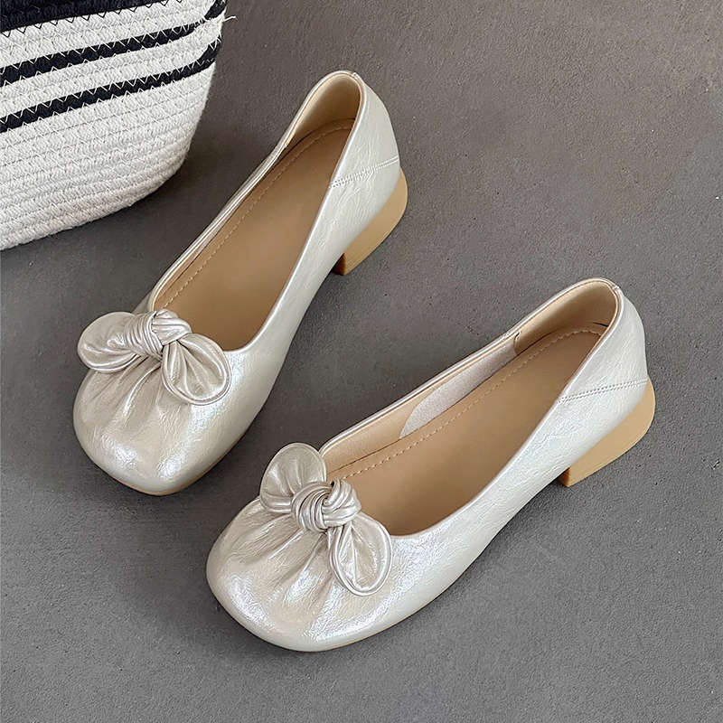 Damen Ballerinas Elegante Schleifen Bequem