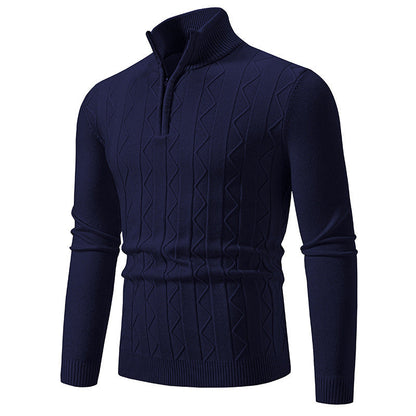 Herren Rollkragenpullover Eleganter Zopfmuster Hochwertig