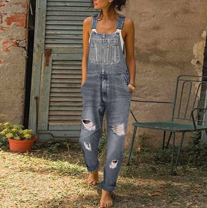 Damen Overall Lässig Vintage Style