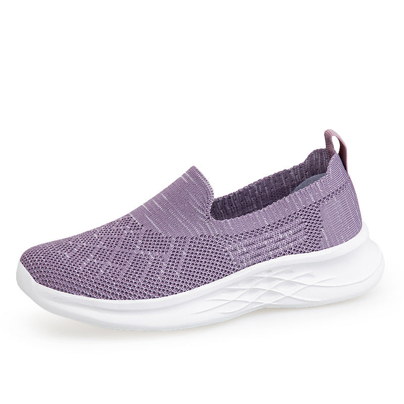 Damen Slip-On Schuhe Leicht Atmungsaktiv Freizeit