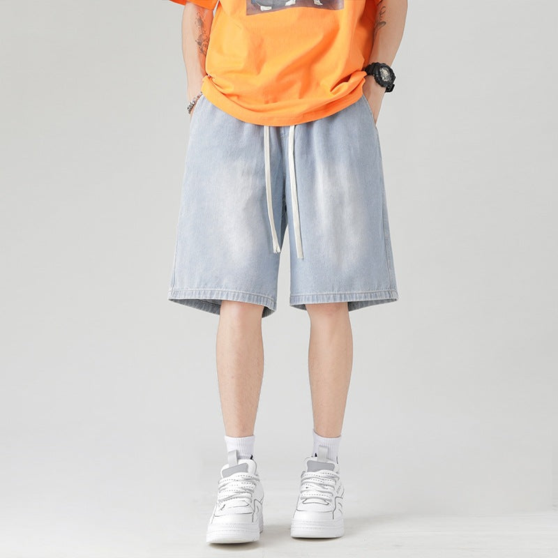Herren Denim Shorts Lässig mit Seitentaschen Sommer