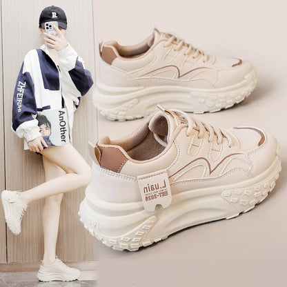 Damen Sneaker Sportlich Plattform Atmungsaktiv Komfortabel