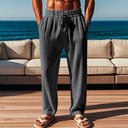 Herren Strandhose Bequem Elastisch Modern Rippdesign - BerlinGlamour