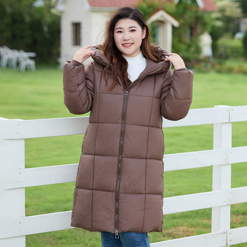 Damen Pufferjacke Warm Kapuze Reißverschluss Winter