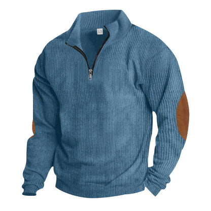 Herren Pullover Leder Optik Berlin Style