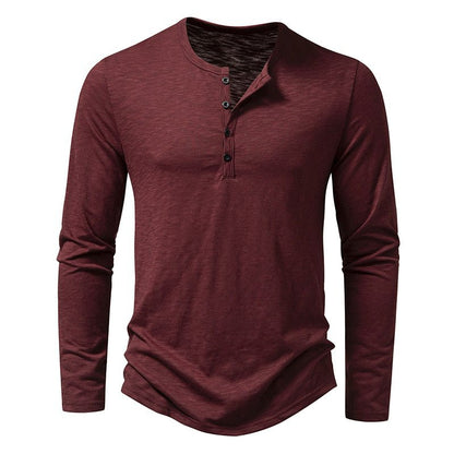 Herren Langarm Hemd mit Knöpfen Elegantes Design