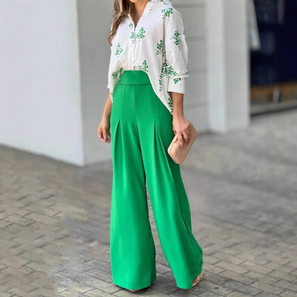 Damen Palazzo-Hose High-Waist Fließend Elegant - BerlinGlamour