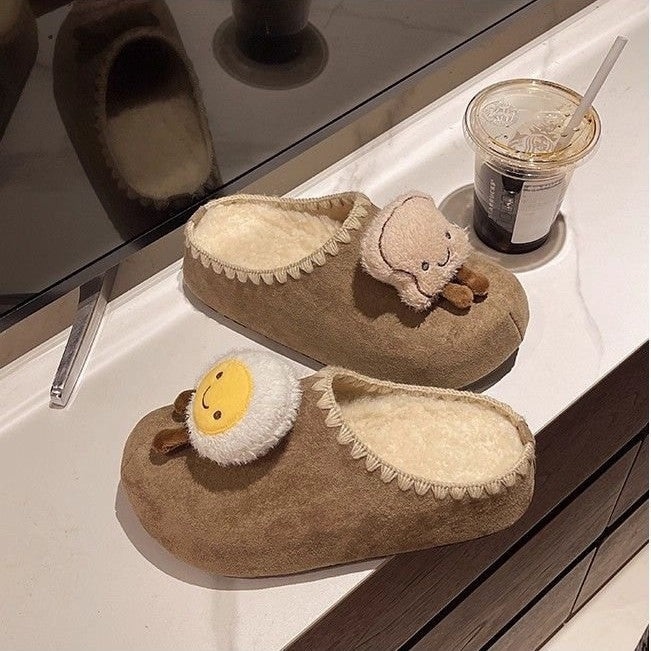 Damen Hausschuhe Flauschig mit Tiermotiv Warm