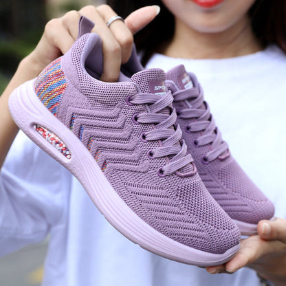 Damen Sneaker Luftgepolstert Sportlich Bequem