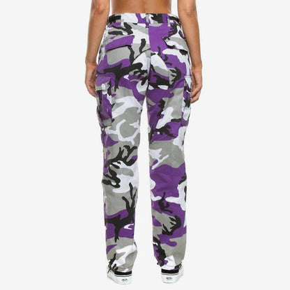 Herren Camouflage Hose Cargo Bein Taschen Militärstyle